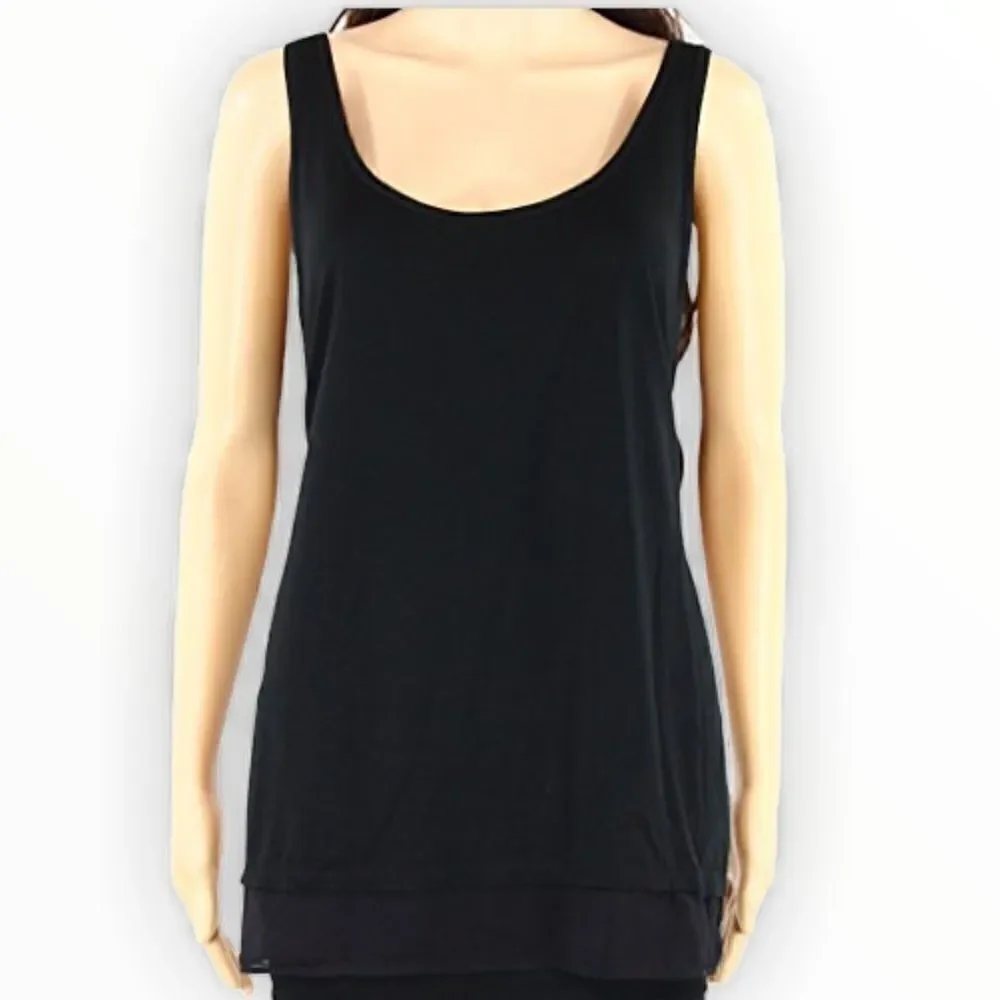 Lauren Ralph Lauren Sheer-Hem Jersey Tank Top - Picture 4 of 7